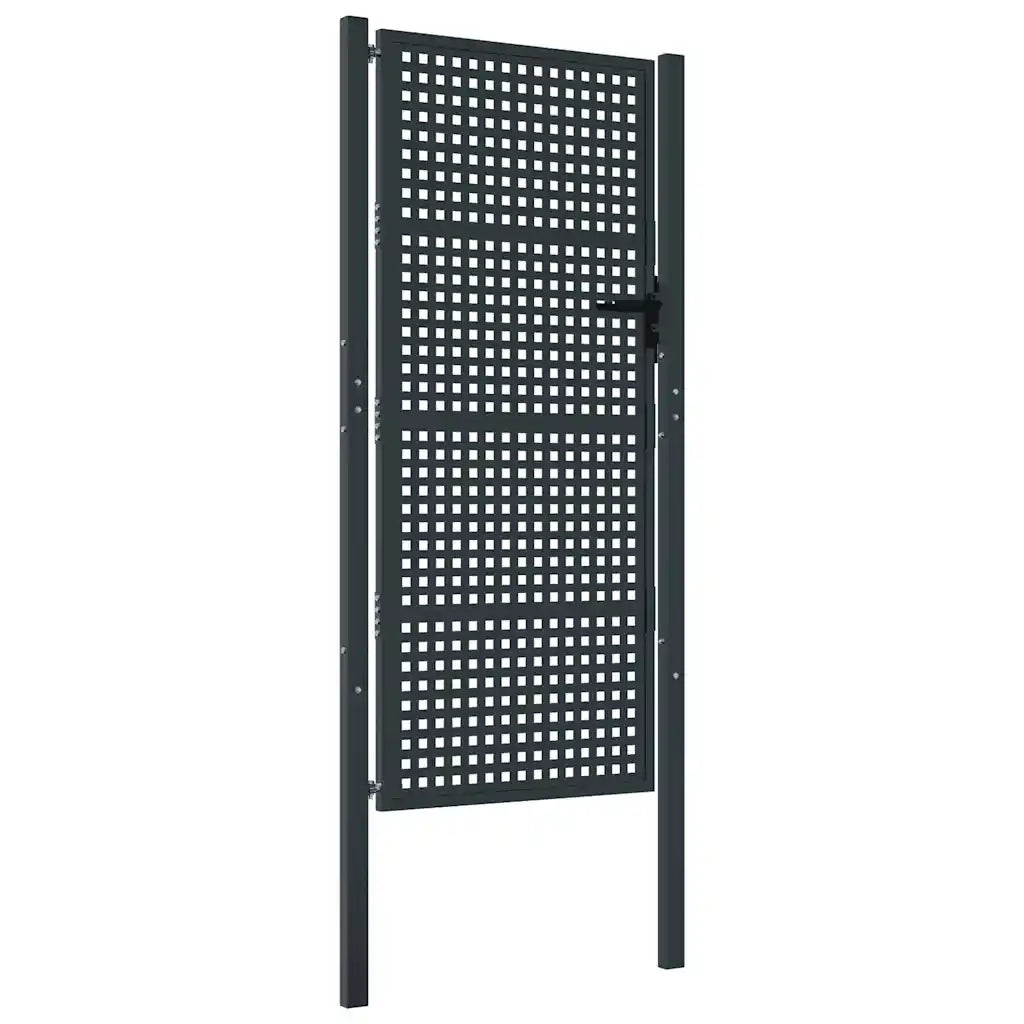 Cancello da Giardino Antracite 100x175 cm in Acciaio 154563