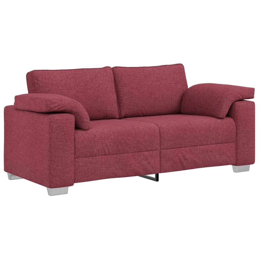 Divano Loveseat Rosso Vino 140 cm in Tessuto