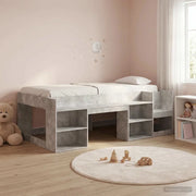 Struttura per Letto per Bambini con Ripostiglio Grigio Cemento 3422598