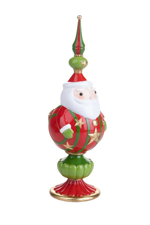 Statuina Babbo Natale con Puntale 33,5 cm in Resina
