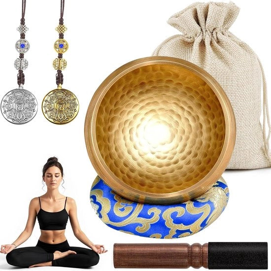 Set per Meditazione Chakra del Cuore - Manufatto a Percussione con Cuscino