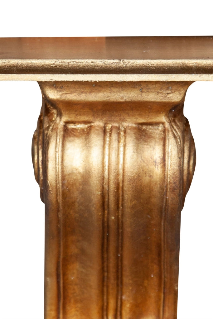 Biscottini Mensola muro in legno finitura foglia oro anticato Made in Italy