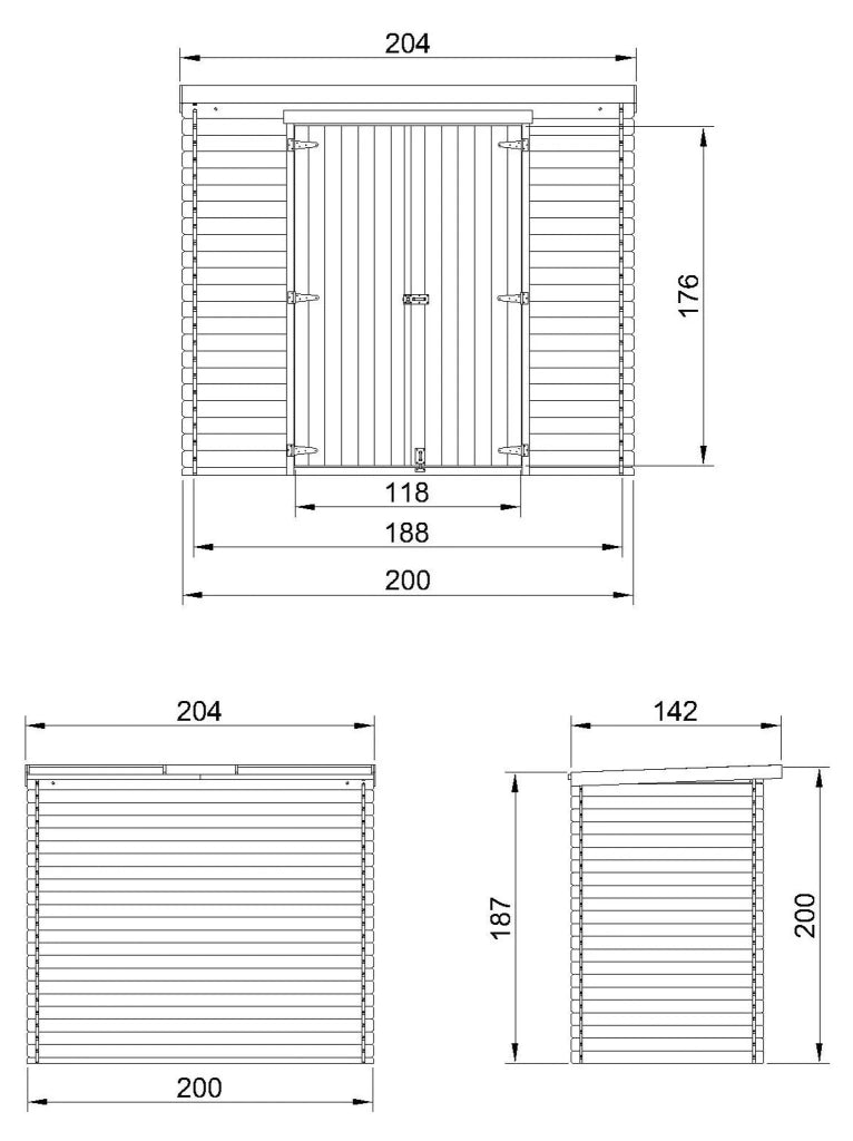 Casetta da Giardino in Legno 2,22 m² – TIMBELA M311C1
