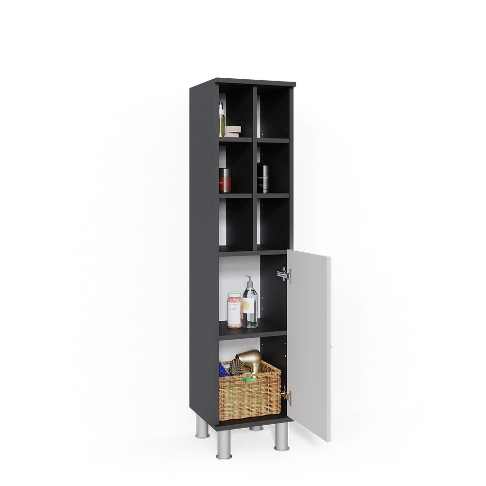 Mobiletto bagno Fynn Bianco lucido 30 x 130.6 cm porta grande Vicco