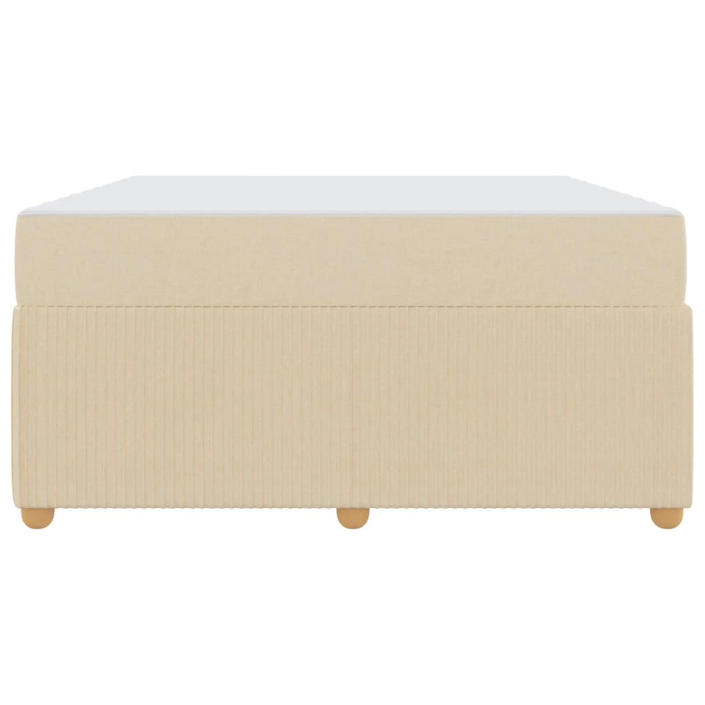 Struttura del letto con materasso Crema 160 x 200 cm Tessuto