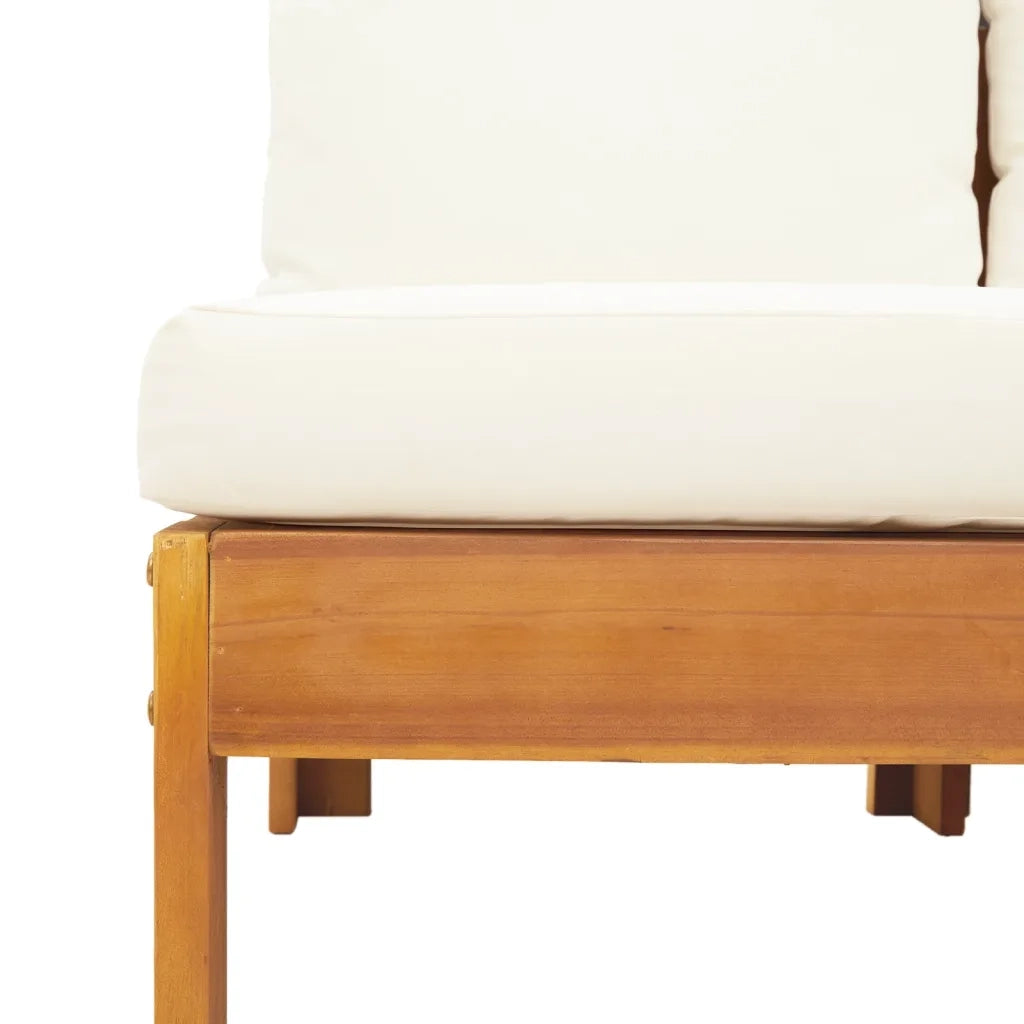 Set Divano da Giardino 5 pz con Cuscini Legno Massello Acacia