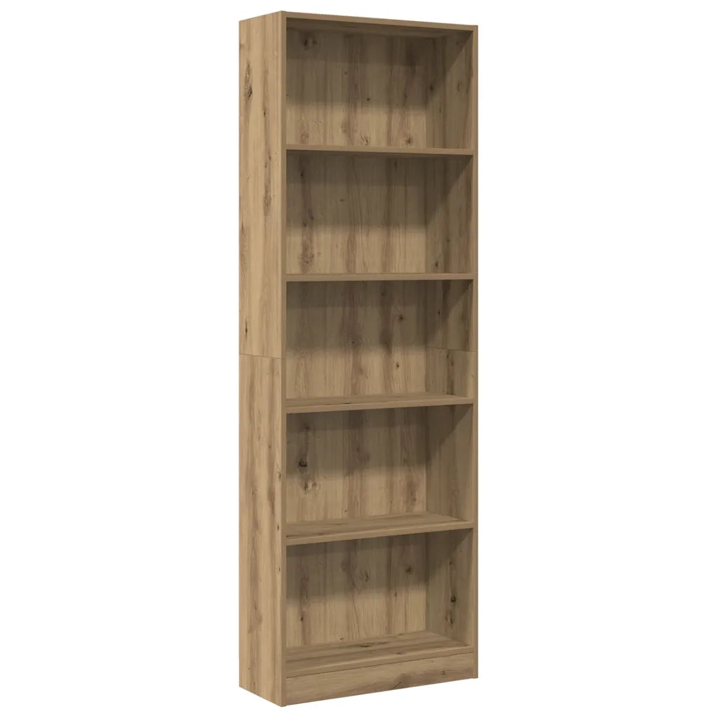 Libreria Rovere Artigianale 60x24x176 cm in Legno Multistrato
