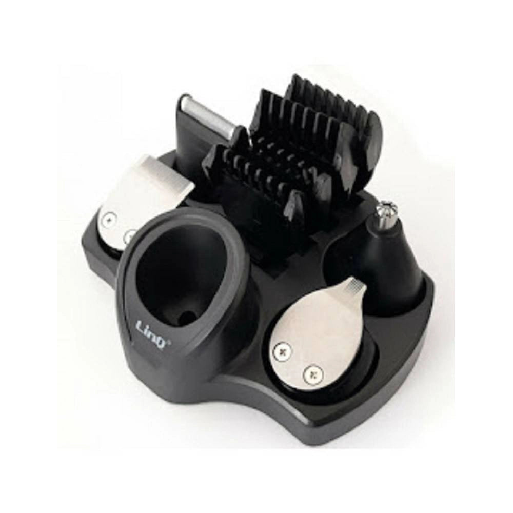 Trade Shop - Set Taglia Capelli Rasoio Ricaricabile 5in1 Regola Barba Peli Naso Clipper Rfc1611 -