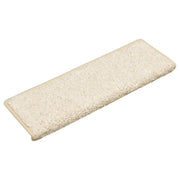 Tappetini per scale 15 pz | Gradini per Scale 65x21x4 cm bianchi con bordo rettangolare