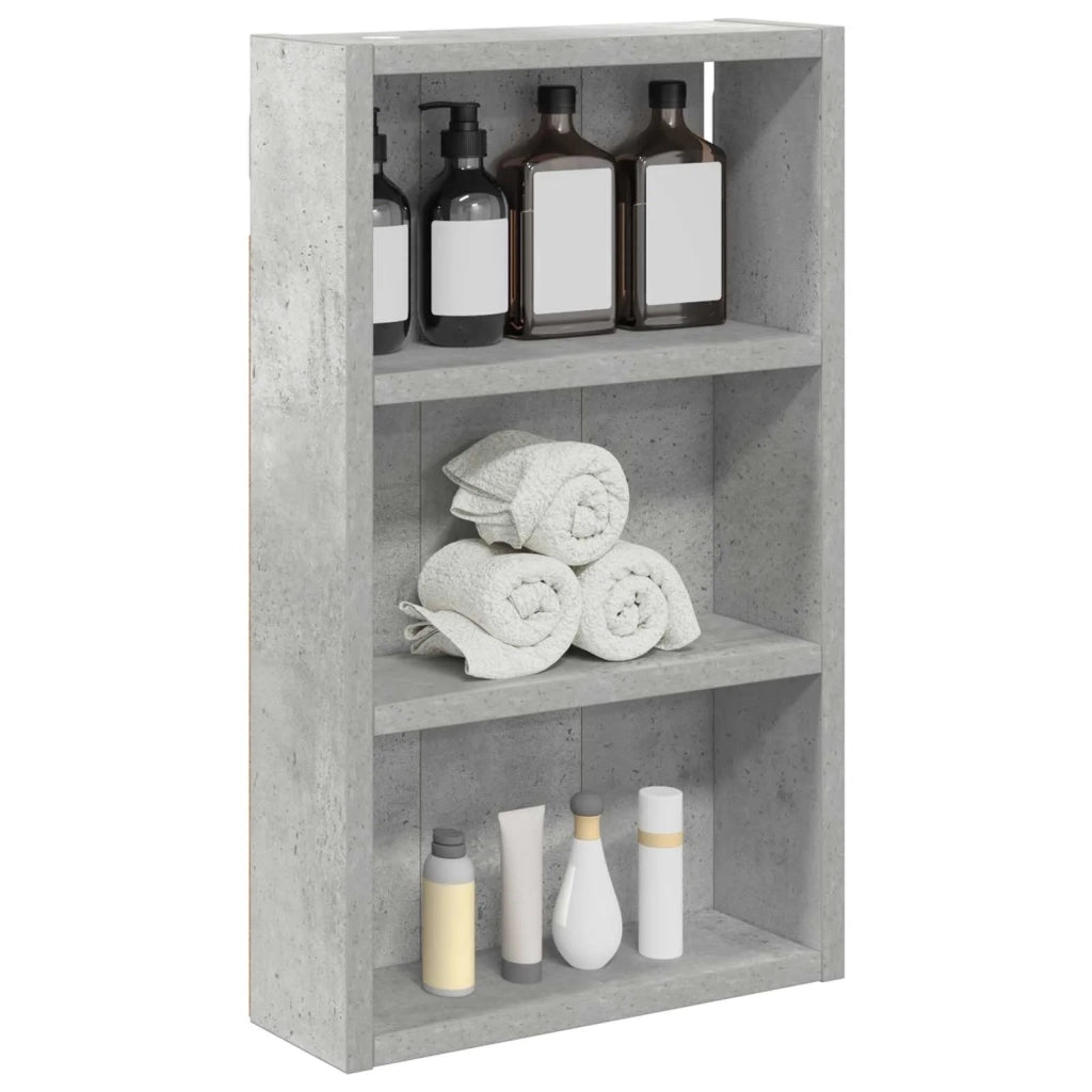 Armadio da bagno a muro Grigio Cemento 30 x 10 x 50 cm