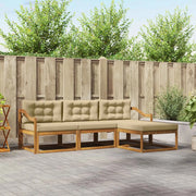 Set di divani da esterno con cuscino 4 pcs Naturale e Beige