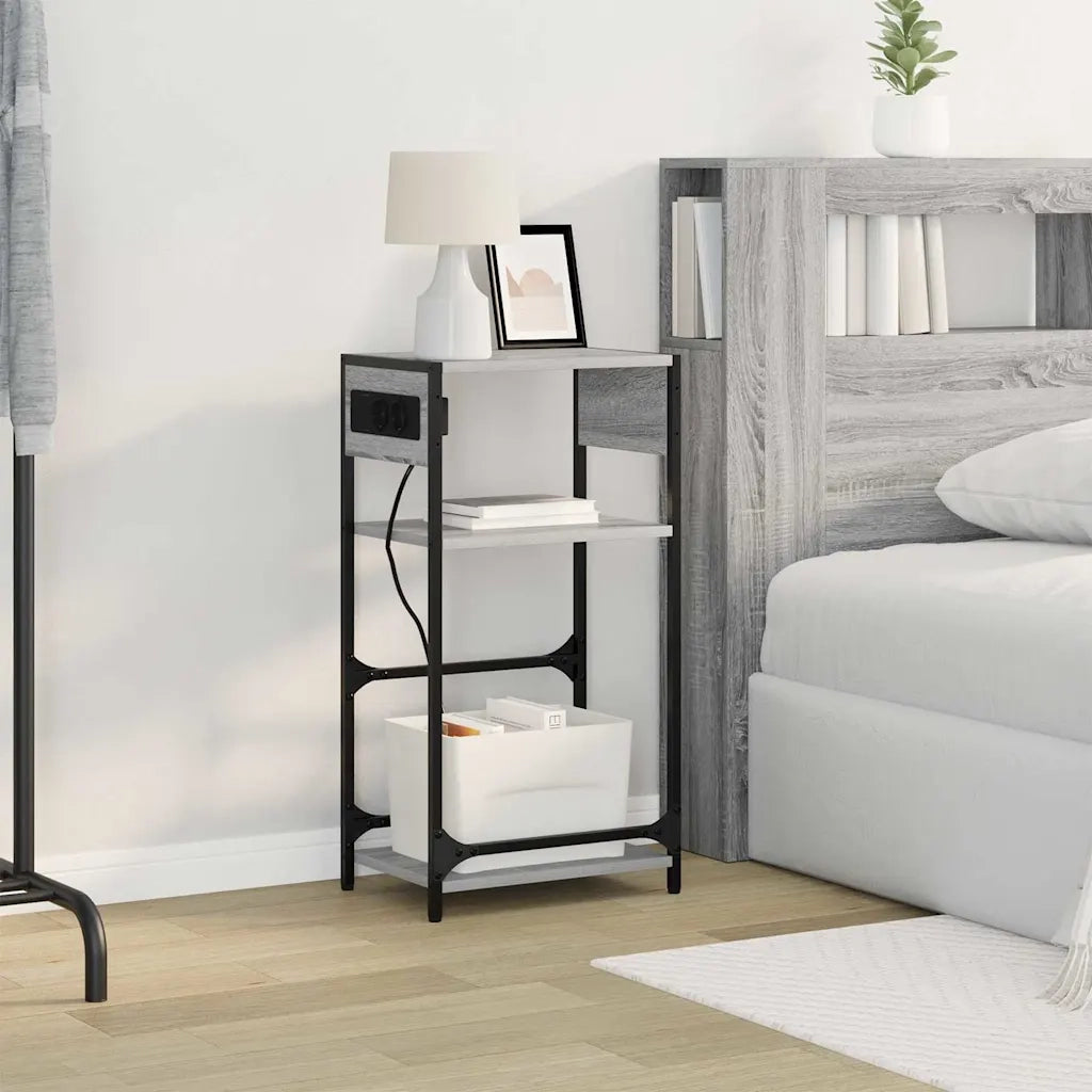 Comodino | Armadio da Notte | Mobiletto da notte Grigio Sonoma 40 x 27 x 76 cm