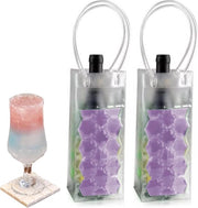 Porta vino per bottiglie - Adatto per rosso, bianco e champagne - 2 pezzi - viola