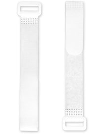 Cinture per cavi con adesivo - riciclabili - 25 pezzi - bianco - nylon - 30 cm
