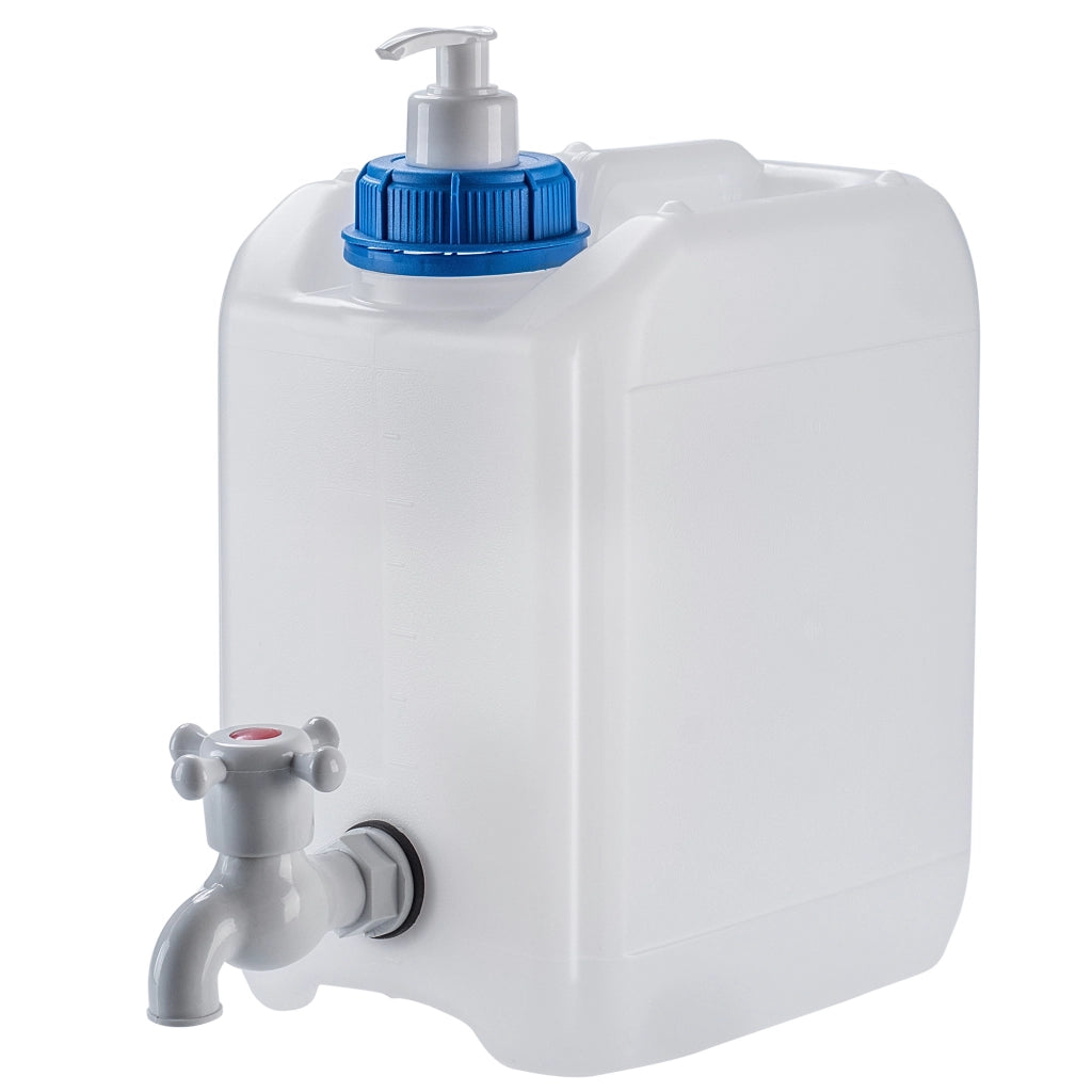 Contenitore per acqua KADAX per lavabo, dispenser di sapone liquido da 5 litri con rubinetto