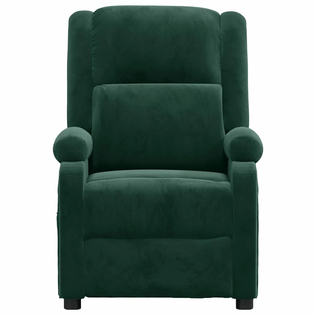 Divano Sedia-Poltrona Massaggiante Verde Scuro in Velluto