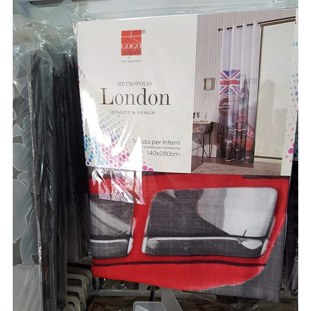 Trade Shop - Tenda London Londra British Uk Pannello Anelli Arredo Porta Finestra Bastone -