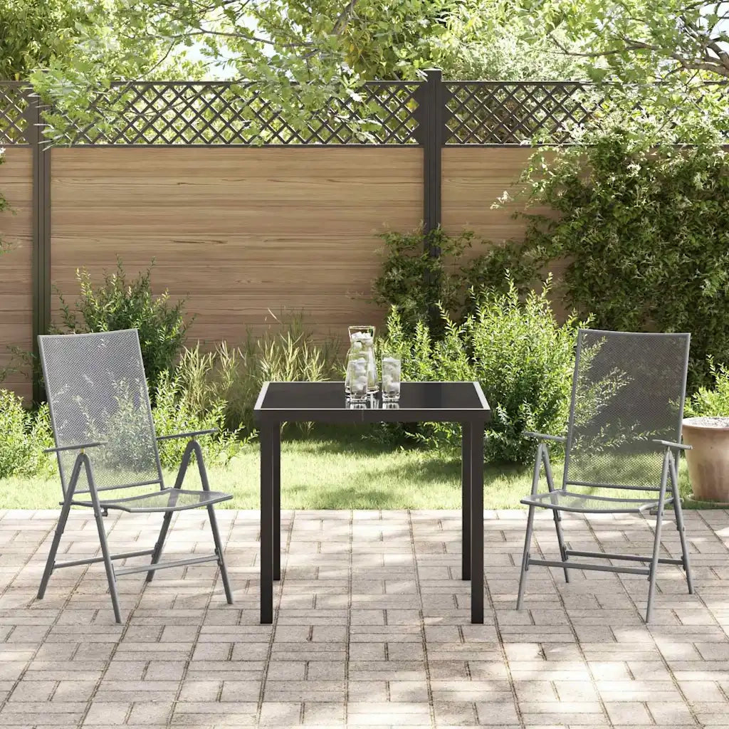 Set da Pranzo per Giardino 3 pcs Antracite