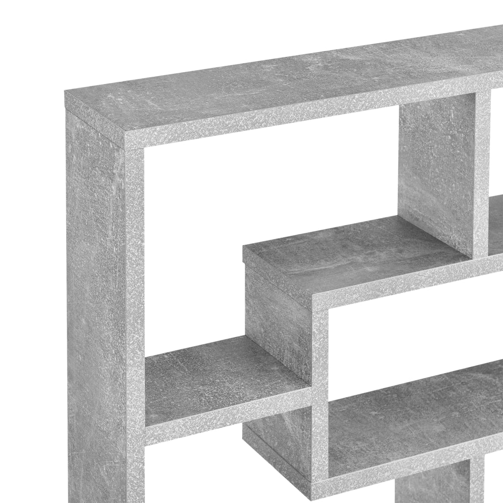 Scaffale da Parete Qinngua con 7 Scomparti Portaoggetti 77x10x48 cm Effetto Cemento [en.casa]