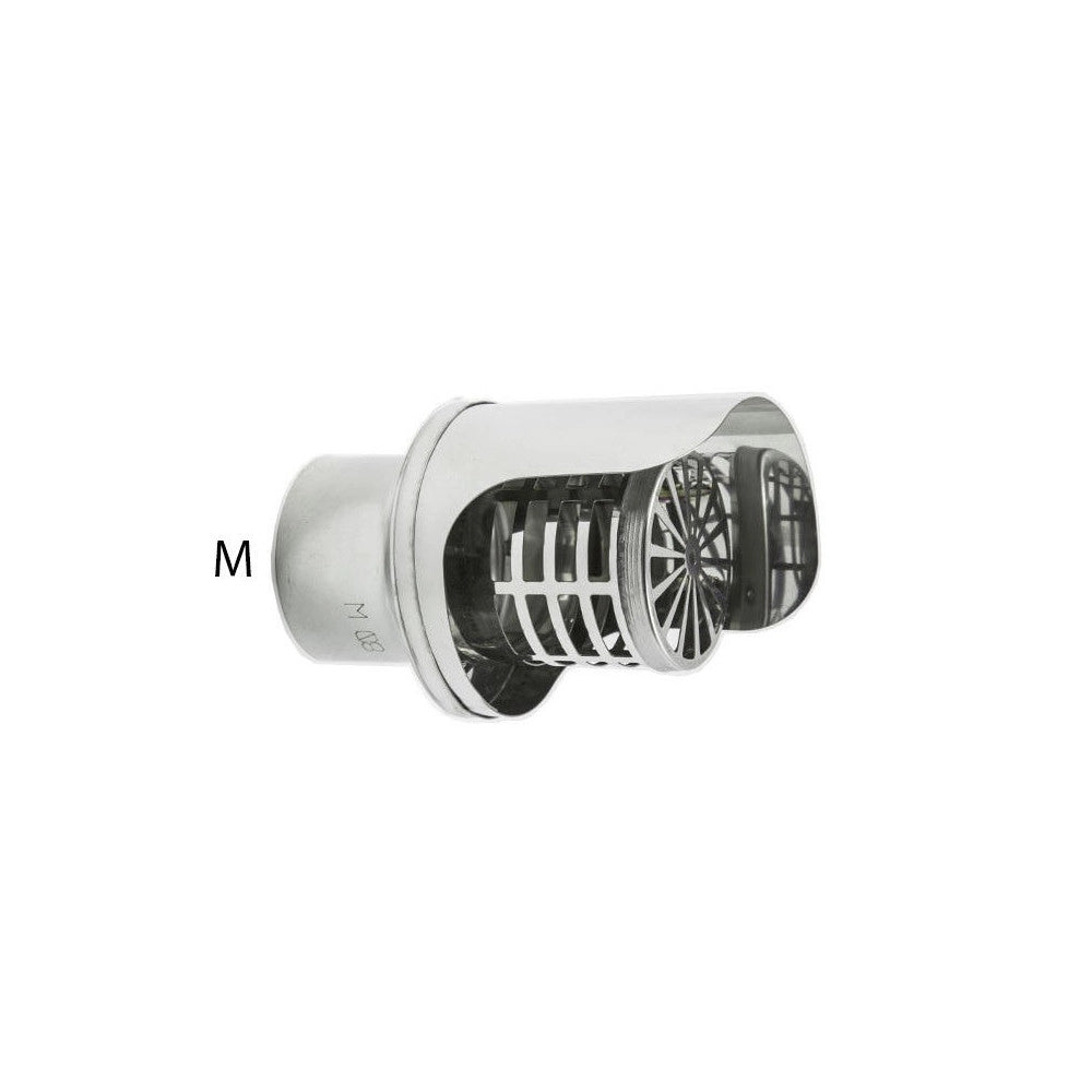 Fumaiolo terminale per tubi pellet innesto m maschio, diametro 100mm