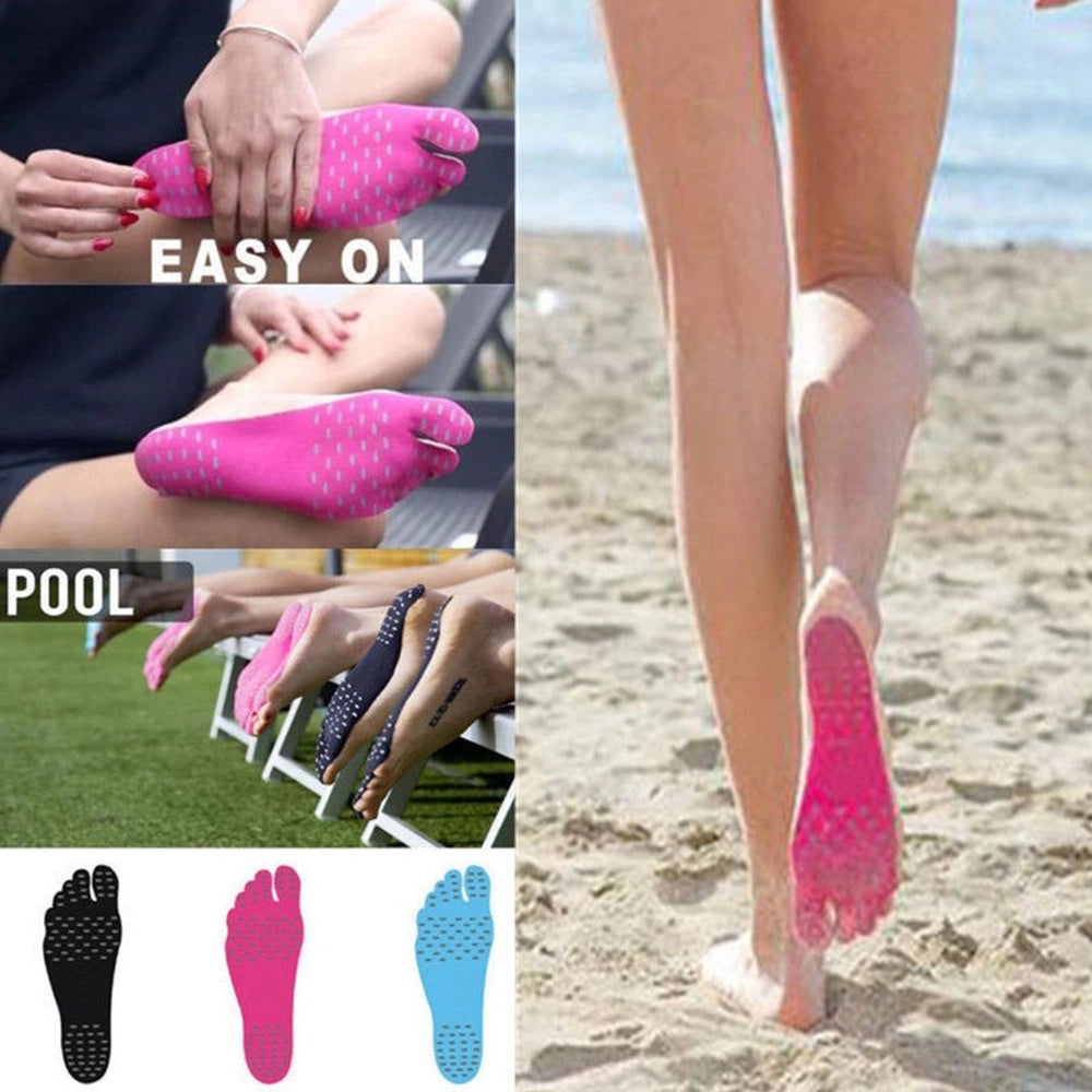 Trade Shop - Solette Nake Fit Estate Mare Sabbia Scogli Suolette Adesivo Protezione Piedi -