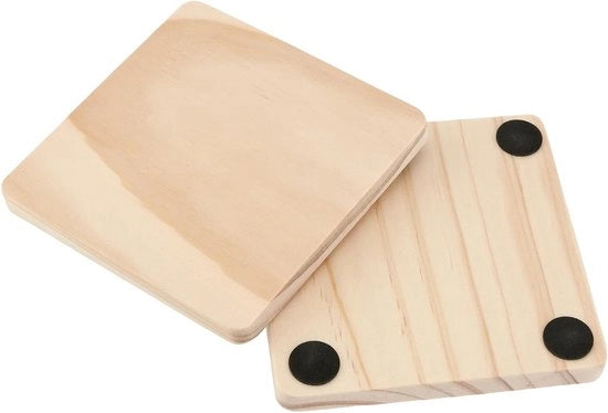 40 pezzi di supporti in legno non lavorato da 10 cm per lavori di falegnameria, scolpire e pittura con basi antiscorreggianti