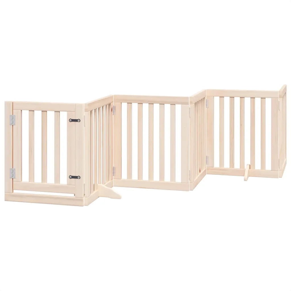 Cancello per Cani Porta Pieghevole 12 Pannelli 300 cm in Pioppo CFW9398366