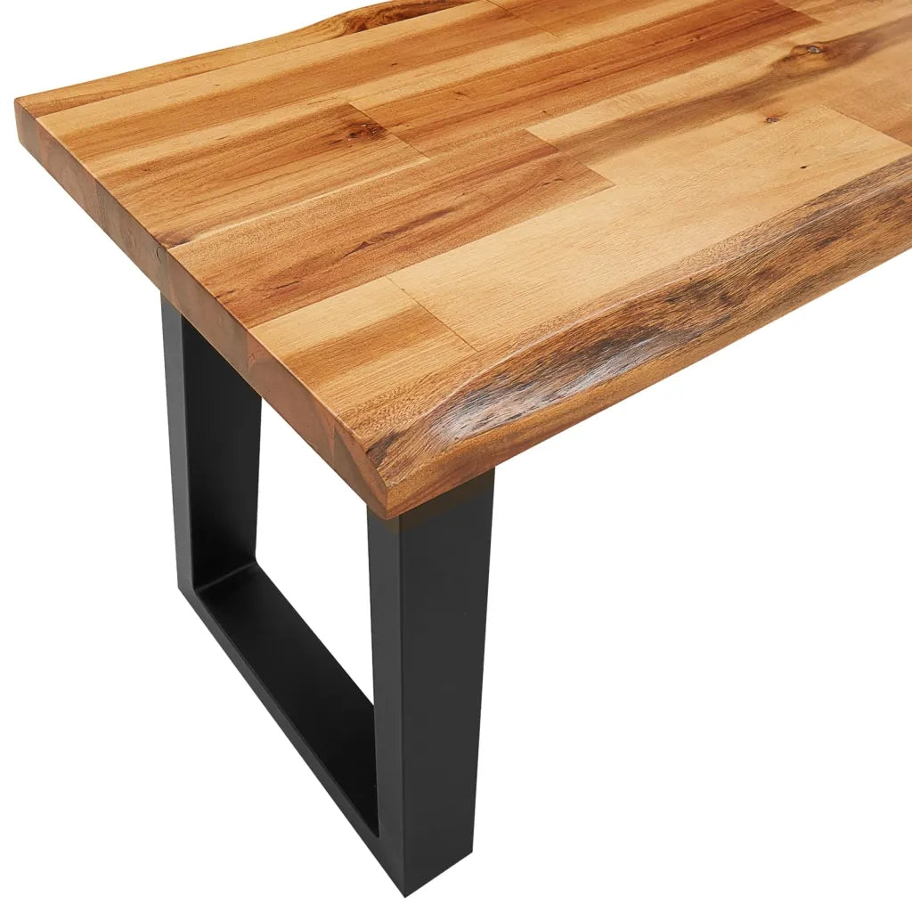 Set da Pranzo 3 pz con Bordi Vivi in Legno Massello di Acacia 3157526