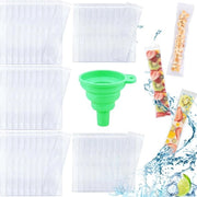Confezione di 120 pezzi di sacchetti di gelato da gettare - sacchetti di gelato a forma di pop - contenitore pieghevole - lattine di gelato DIY - materiale plastico - facile da utilizzare - sacchetti di gelato
