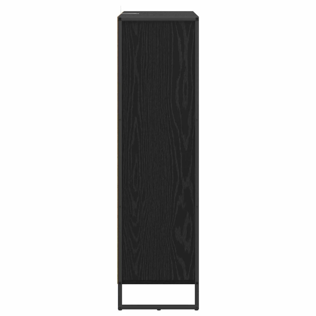 Armadio per Libri Rovere Nero 99.5 x 30 x 108.5 cm