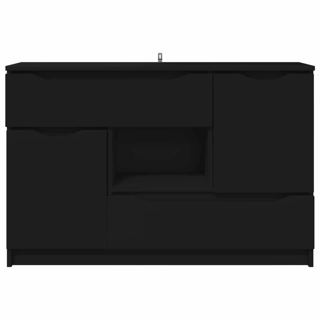 Credenza con cassetto Nero 100 x 30 x 65,6 Legno multistrato 888788