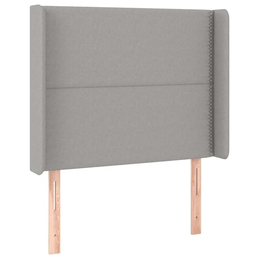 Testiera a LED Grigio Chiaro 103x16x118/128 cm in Tessuto 3123898