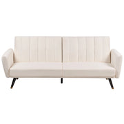 Divano letto 3 posti in tessuto beige chiaro Tappezzeria Elegante Glam Moderno Soggiorno Camera Da Letto