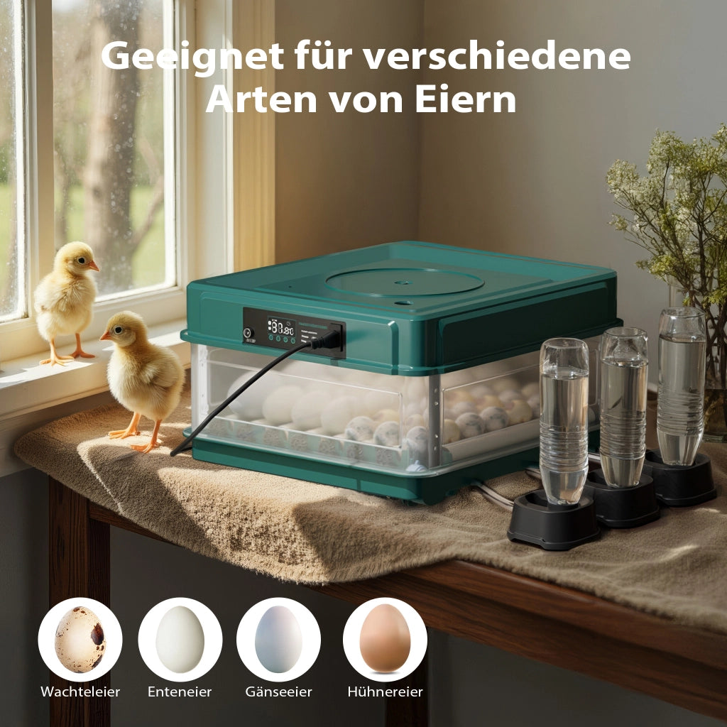 Fudajo Incubatrice di superficie completamente automatica 48 uova Covatrice polli, anatre, pulcini