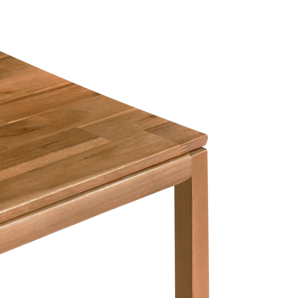 Isola da cucina per esterni in legno di acacia marrone 2 ripiani con top 50 x 50 x 90 cm Giardino Cucina Pranzo