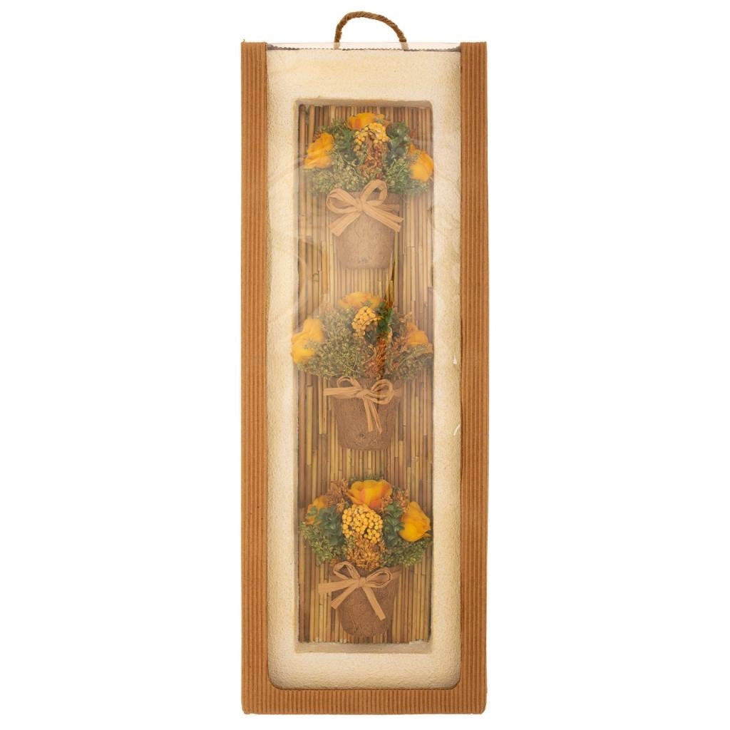 Murale vasi di fiori secchi 20,5x6,5x56h