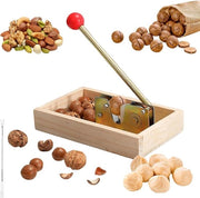 Walnut kraker con funzione di manico - Notenkraker adattabile al colore con macchina da schiacciare - Notenkraker con forchetta - Apripaccottella di macadamia