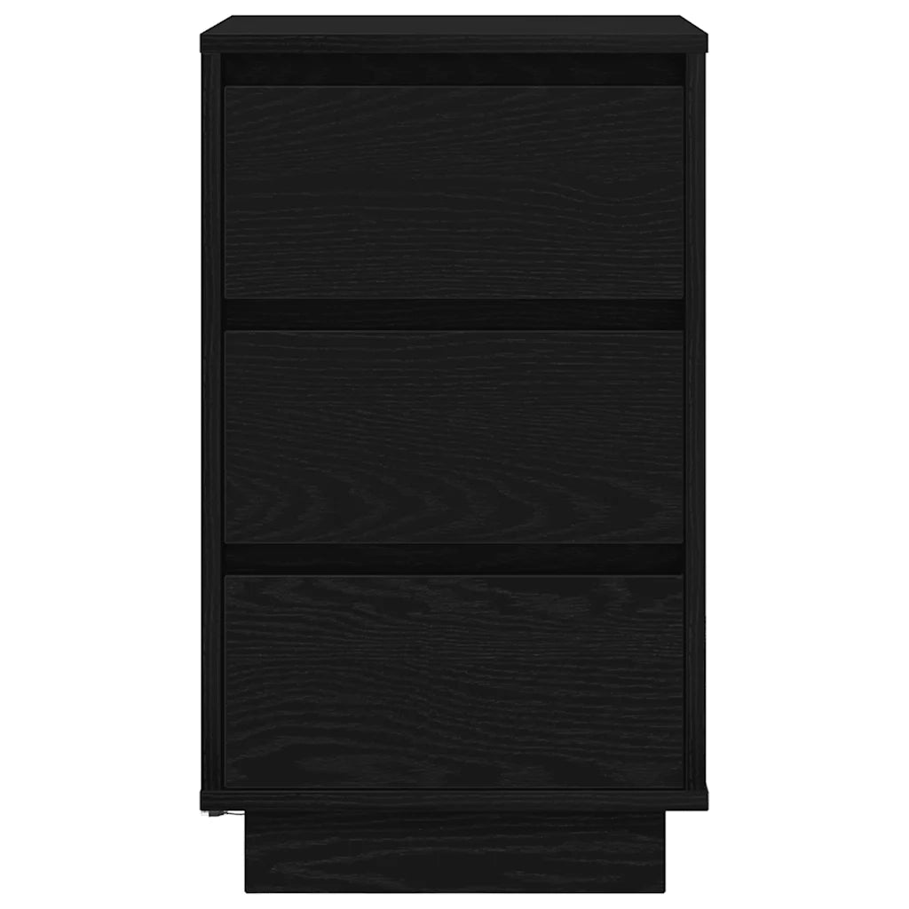 vidaXL Comodino con Luci LED Nero 38x34x65 cm