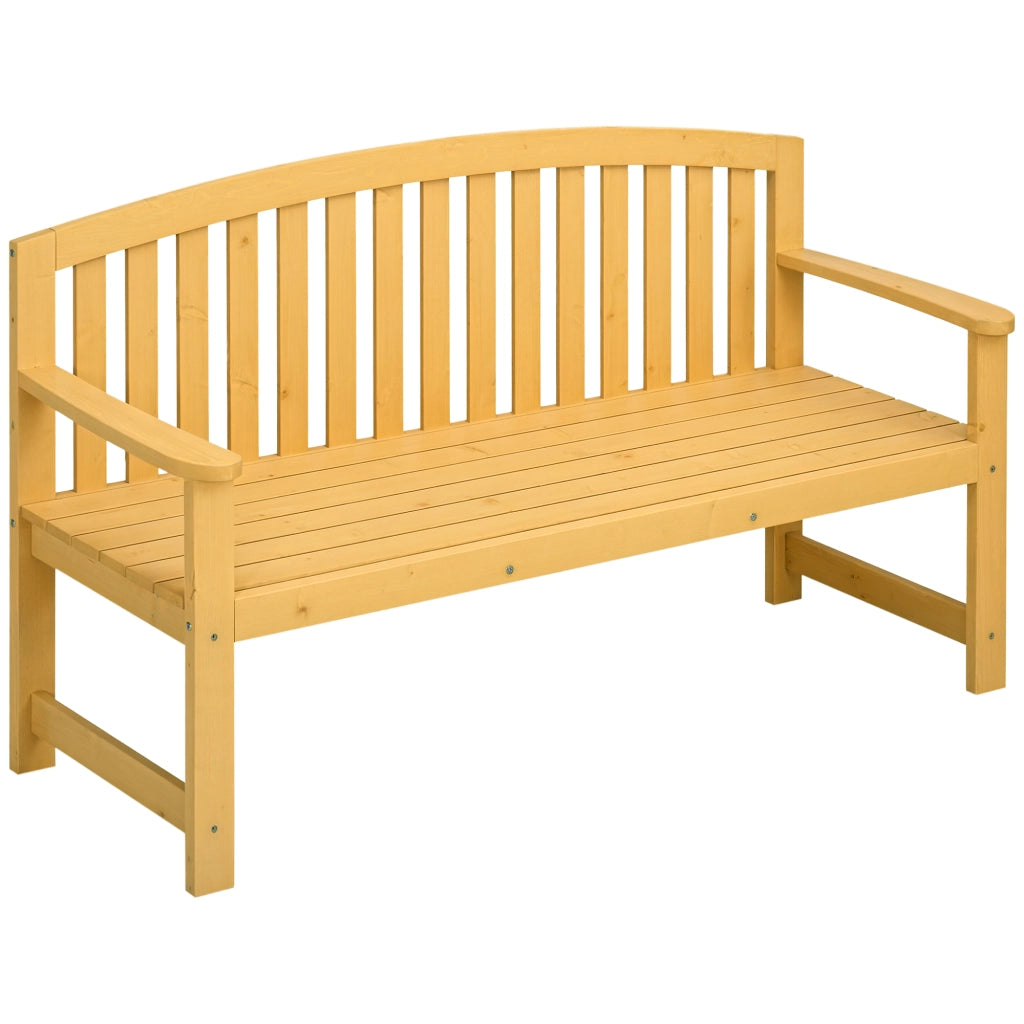 Panchina da Giardino 2 Posti ¨C zephmum ¨C Legno, Arancione, 140x50x85 cm