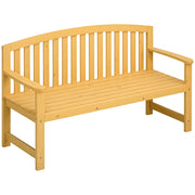Panchina da Giardino 2 Posti ¨C zephmum ¨C Legno, Arancione, 140x50x85 cm