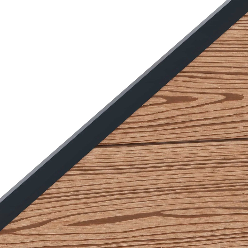 Pannello di Recinzione 6 pcs WPC e Alluminio Marrone
