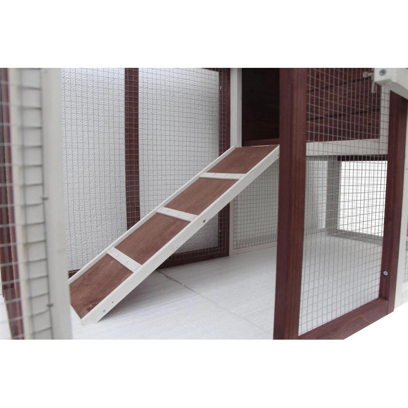 Pollaio in legno da giardino 122x63 cm – 2 spazi interni per 3 galline – spessore pareti 10 mm – PO1206 Foresta