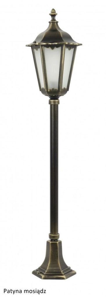 Lampada palo giardino Retro nera alluminio 114cm E27 IP43