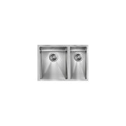 CM 012053.S0.01.2018 Lavello da incasso 2 vasche in acciaio inox AISI 304 63 x 45 cm (63x45x19 cm) colore Inox satinato