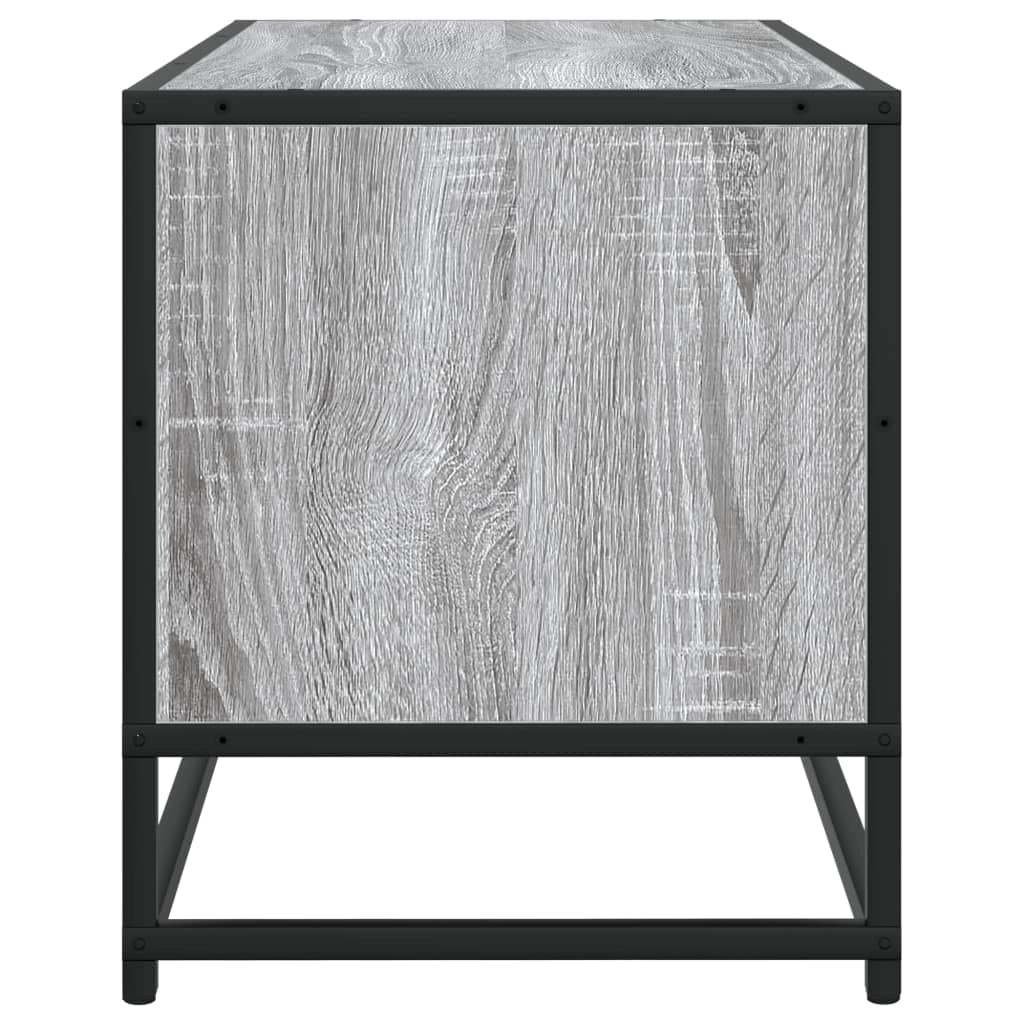 Mobile TV multimediale scaffale TV mobile TV sala da pranzo soggiorno camera da letto Sonoma 80 x 34,5 x 40 cm legno ingegnerizzato e metallo grigio 02_0028456