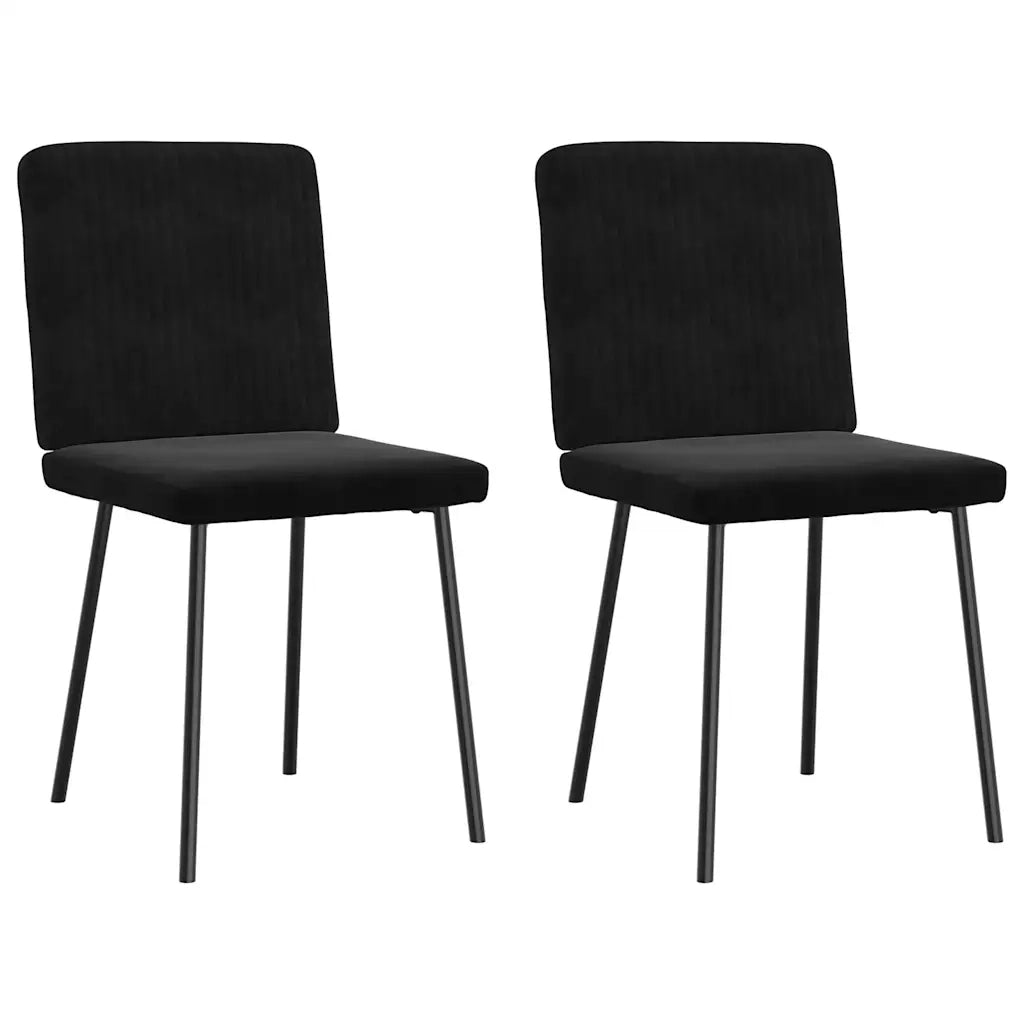Sedie da Pranzo 2 pz Nere in Velluto 4101192