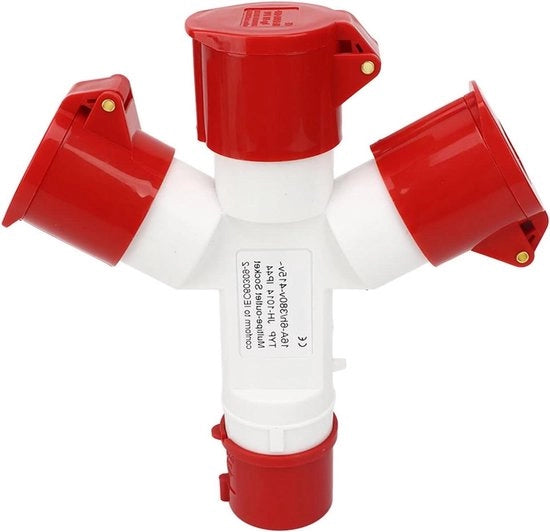 Stekker Industriale IP44 2P N E 1-3/4-pins, Isolato Serrato, Protezione Vapori e Fiamme, Multipla Impedenza, Tolleranza 380-415 V.