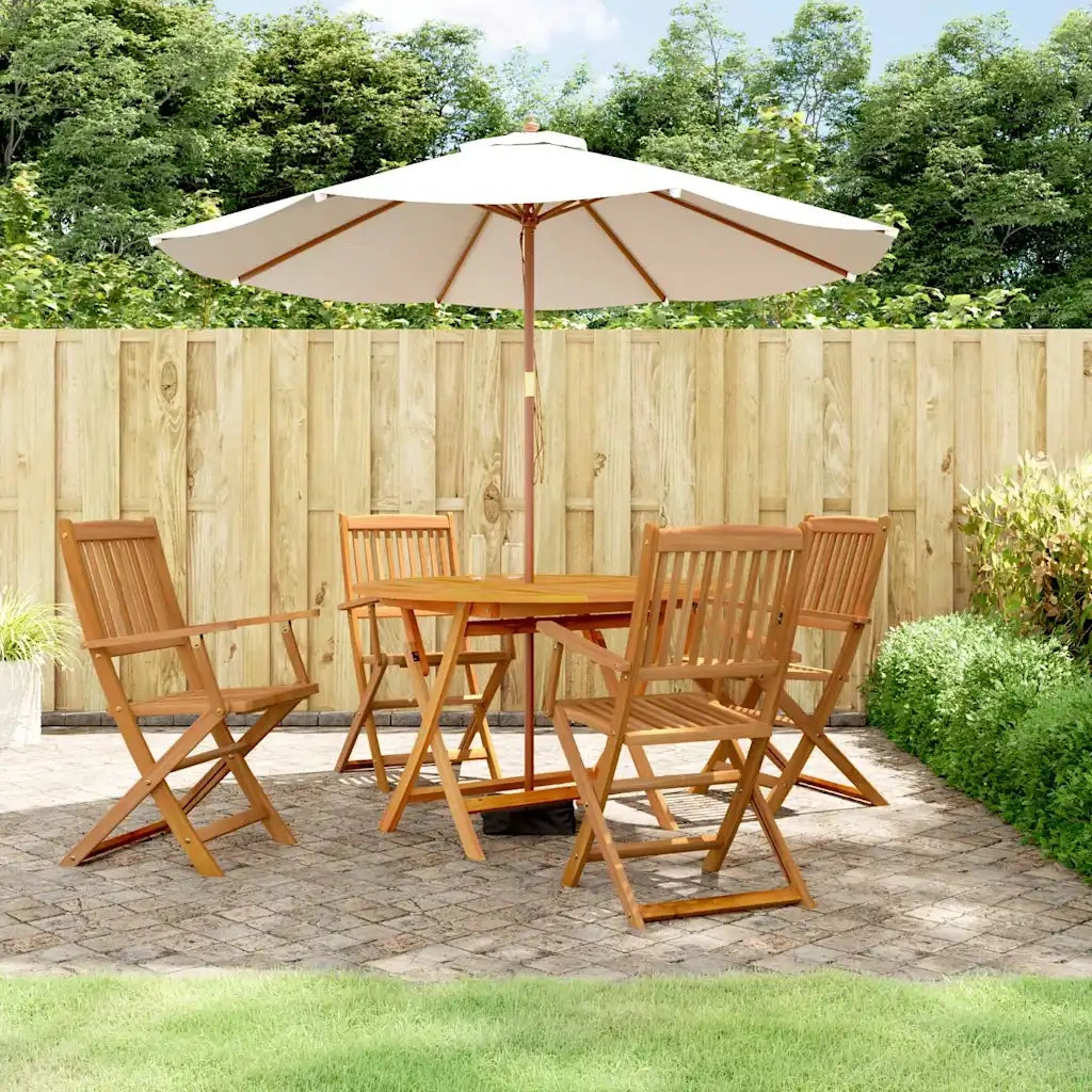 Set da Pranzo per Giardino 5 pz | Set Salotto da Giardino in Legno Massello di Acacia
