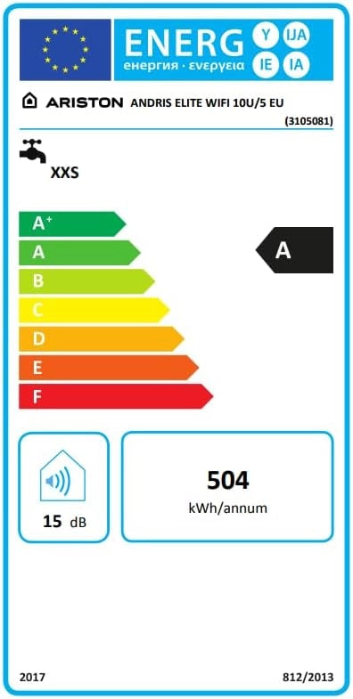 Ricambistufeapellet SCALDABAGNO ELETTRICO ANDRIS ELITE SOTTOLAVELLO 10U/5EU 10LT 5 ANNI GARANZIA
