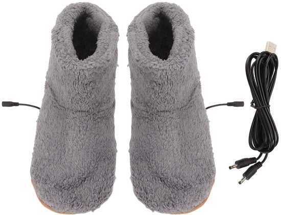 Caldaia per Scarpe Elettrica - Ricarica USB - Piumino Soffice - Grigio - Caldaia Elettrica per Scarpe - Ideale per Casa e Auto